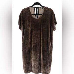 Madewell Velvet Bow-Back Tee Dress size small